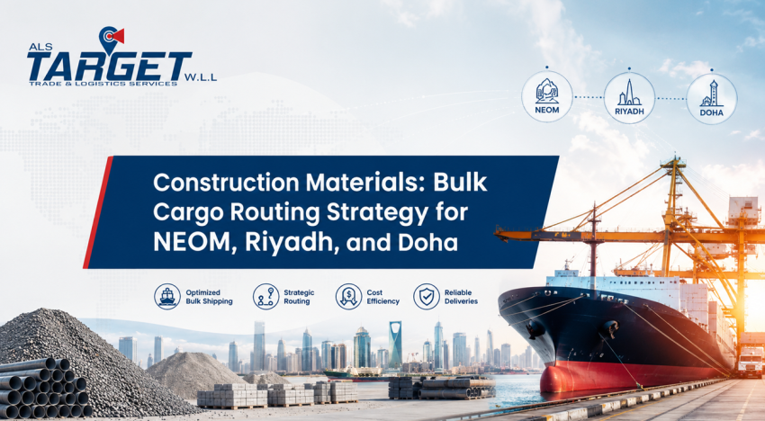 Construction Materials Bulk Cargo Routing Strategy for NEOM, Riyadh, and Doha