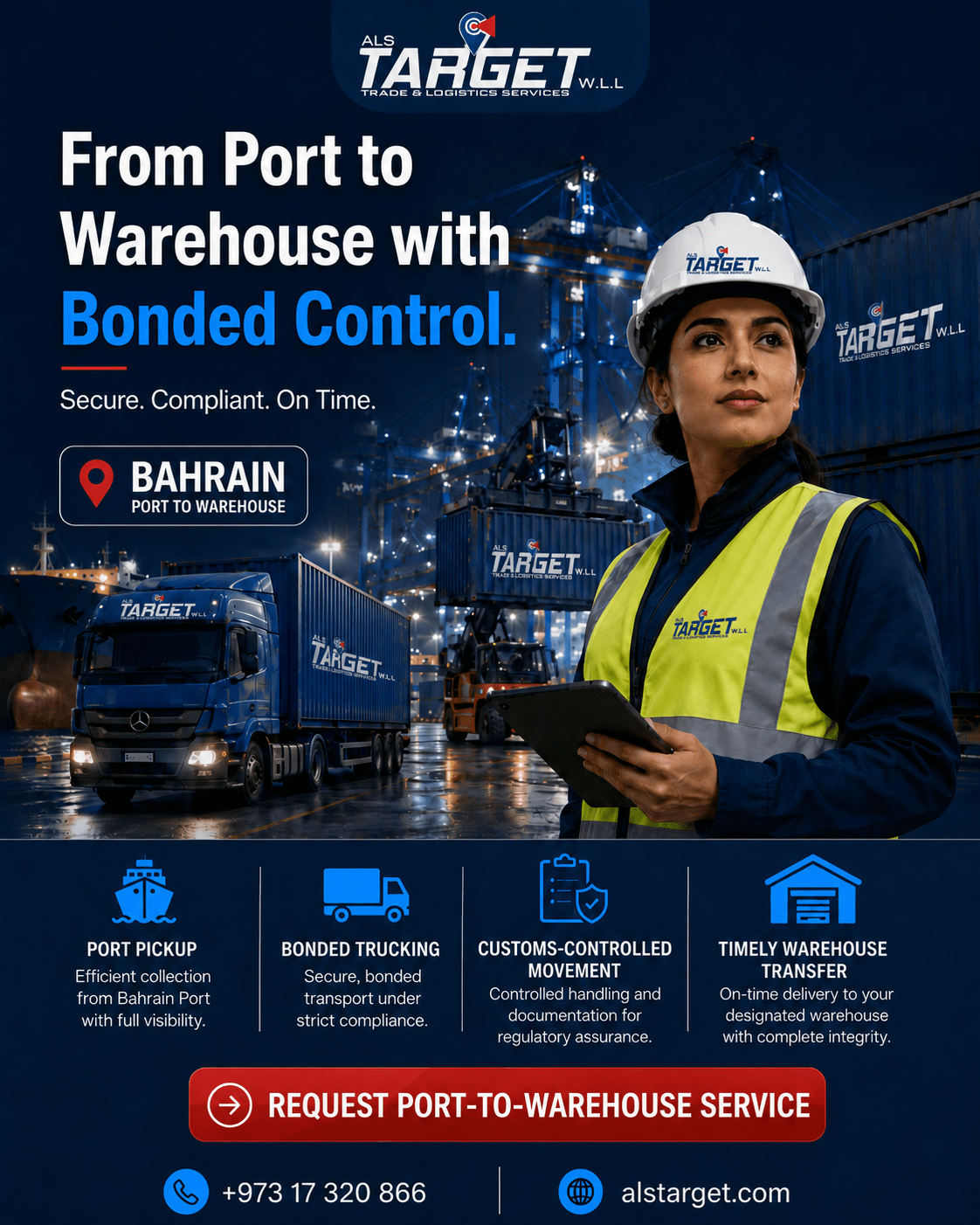 Bonded Trucking from Bahrain Port to Warehouse